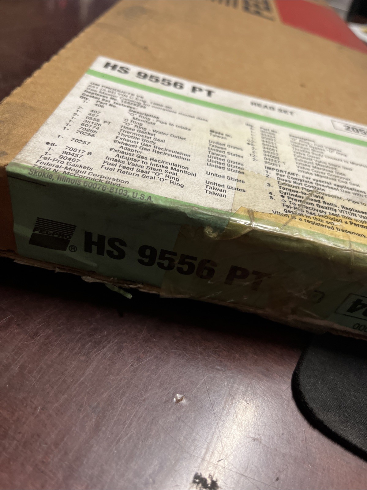 Engine Cylinder Head Gasket Set Fel-Pro HS 9556 PT - Image 4