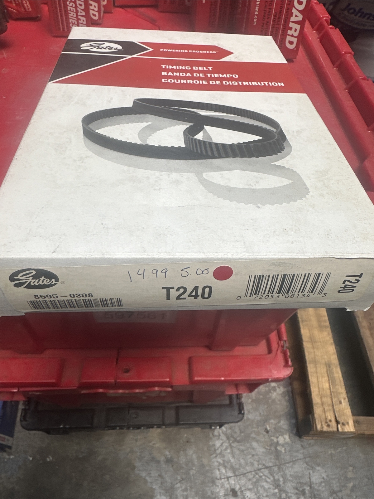 Engine Timing Belt-PowerGrip Premium OE Timing Belt Gates T240 - Image 3