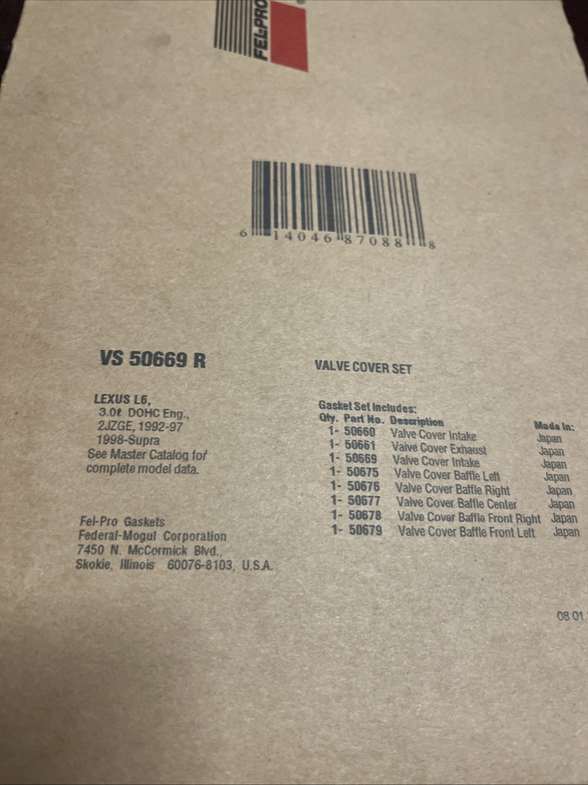 Engine Valve Cover Gasket Set Fel-Pro VS 50669 R - Image 4