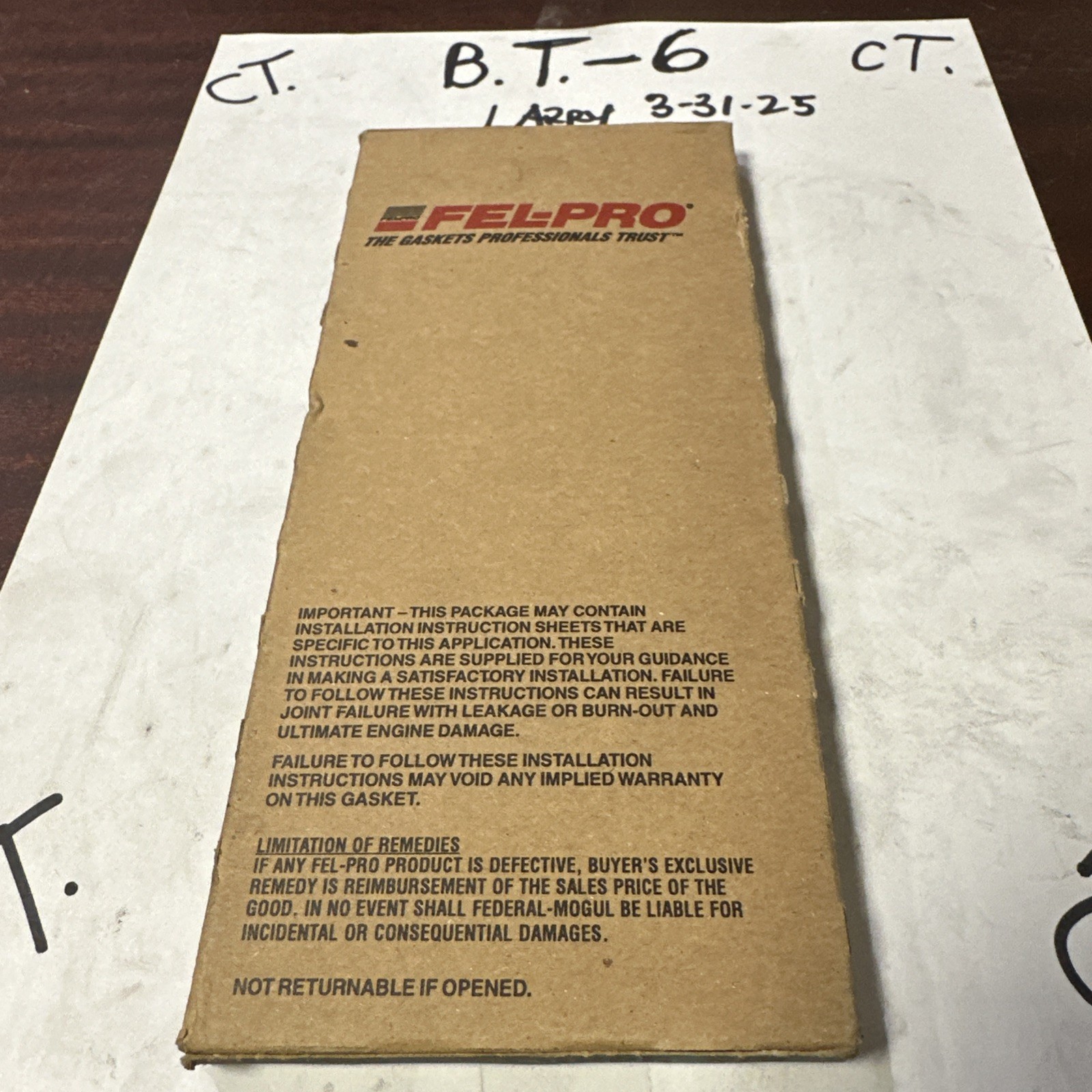 Exhaust Manifold Gasket Set Fel-Pro MS 94803