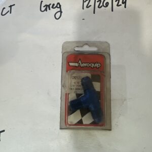 FCM2122 Aeroquip Aluminum Blue Anodized Male Branch Tee (AN825) -06 x -06 x 1/4