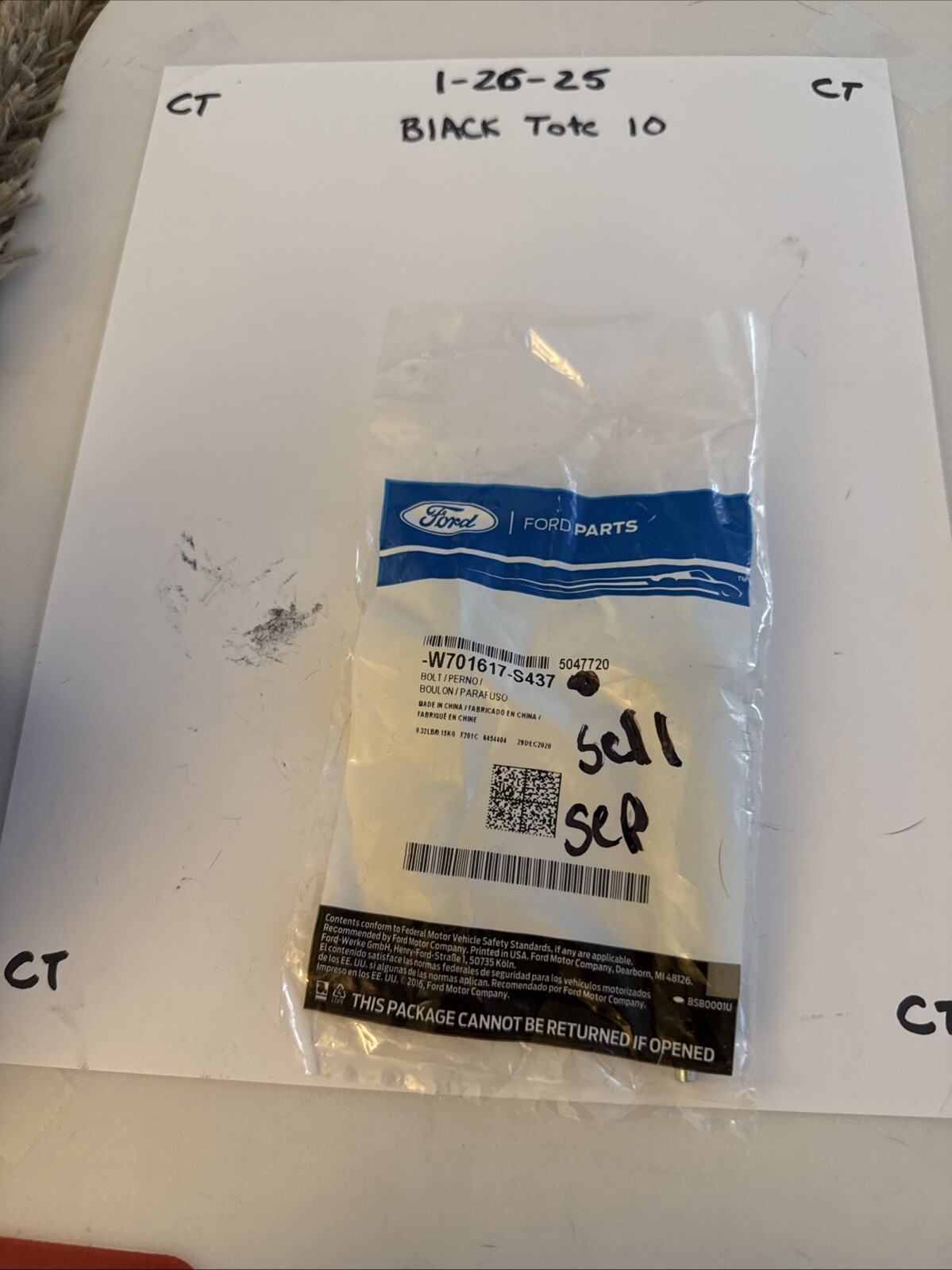 FORD OEM 11-23 F-250 Super Duty Water Pump-Water Manifold Bolt W701617S437