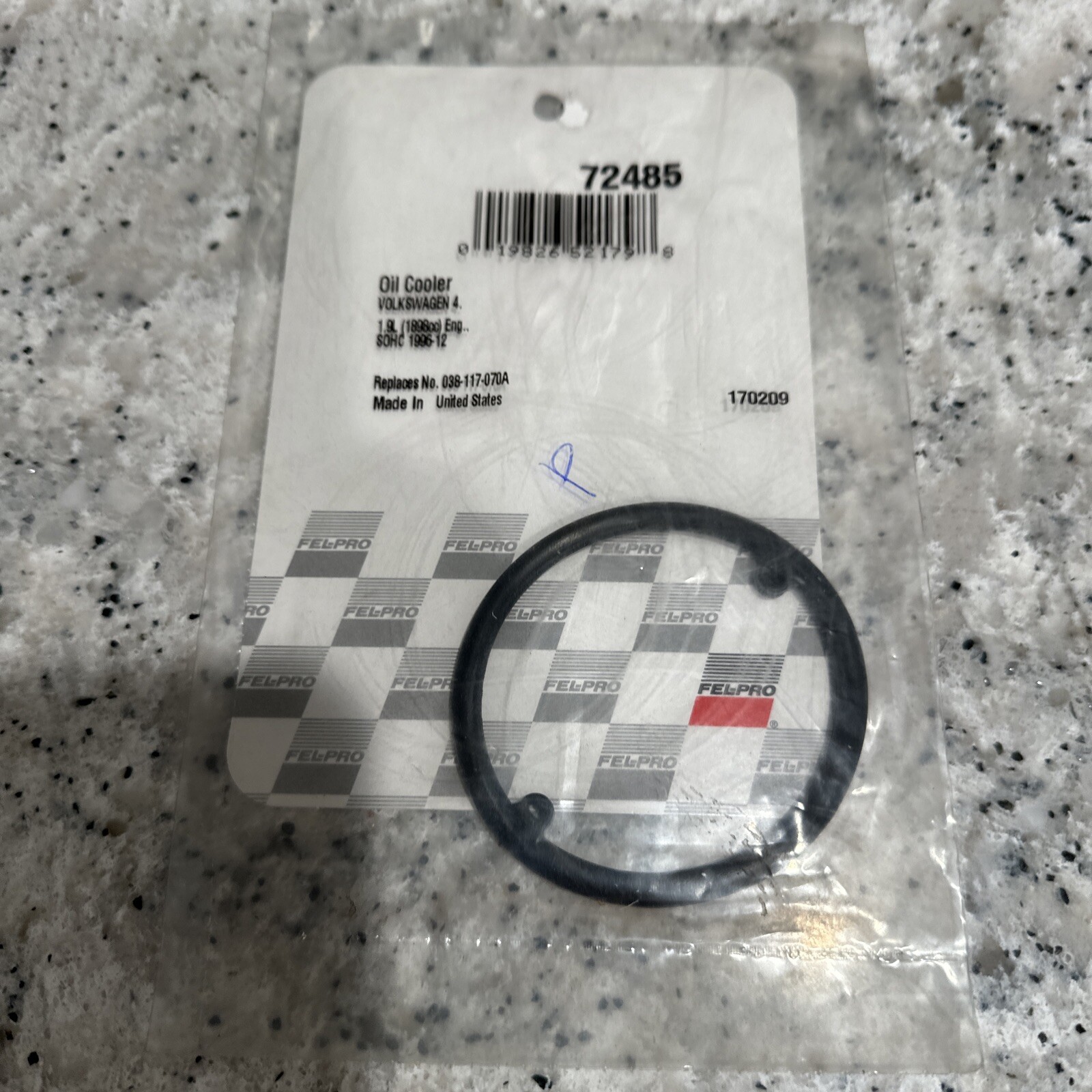 Fel-Pro Engine Oil Cooler Gasket P/N:72485