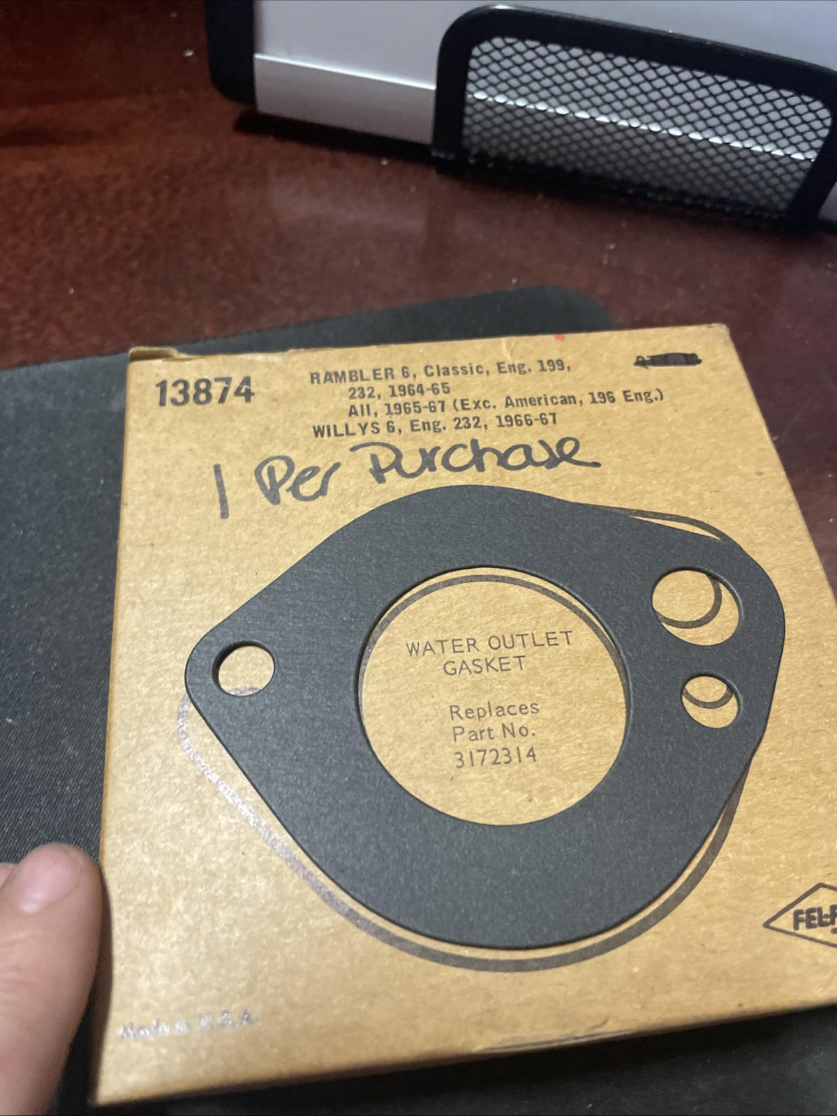 Fel-Pro Thermostat Coolant Water Outlet Gasket 13874 Gasket - Image 3