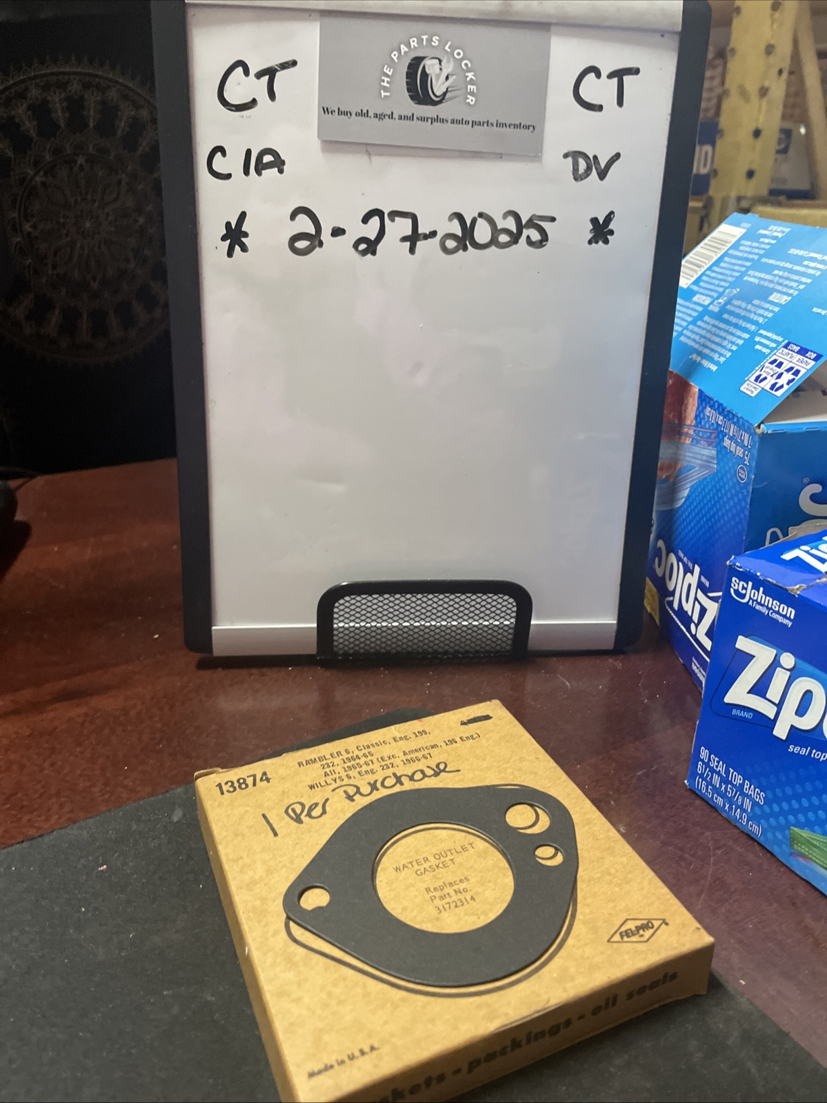 Fel-Pro Thermostat Coolant Water Outlet Gasket 13874 Gasket