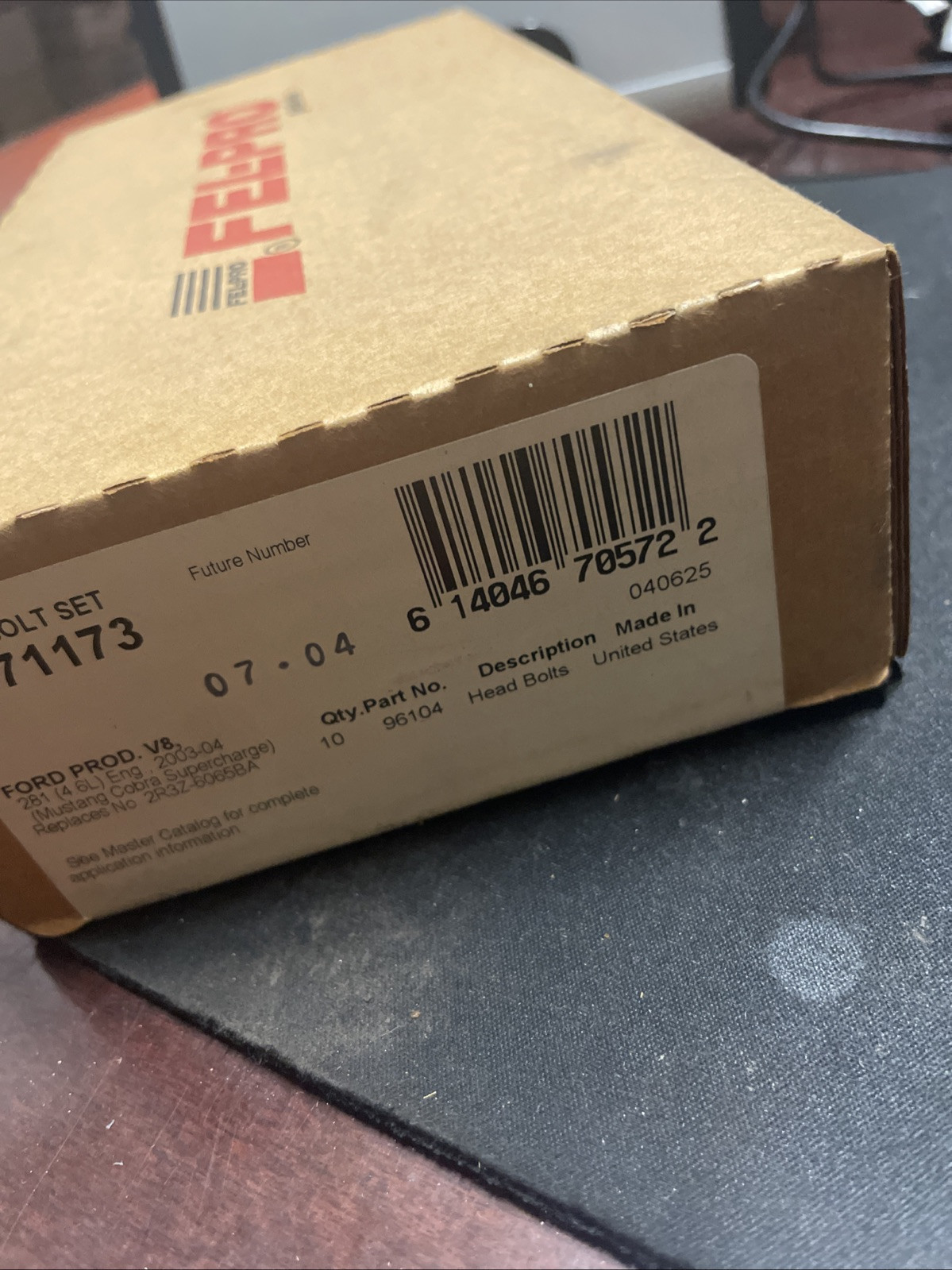 For Ford Mustang 2003-2004 Fel-Pro ES 71173 Cylinder Head Bolt Set w Washers - Image 3