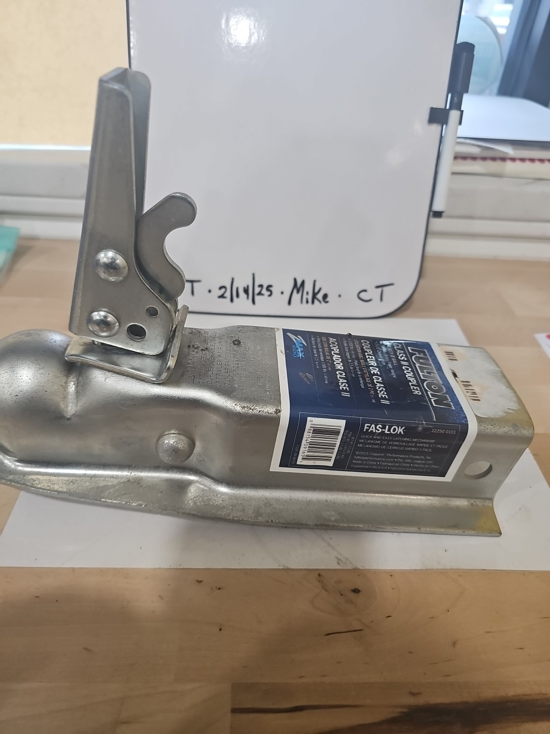 Fulton FAS-LOK 3,500 lbs. Trailer Coupler 2" Ball ~ 2-1/2" Channel - Image 6