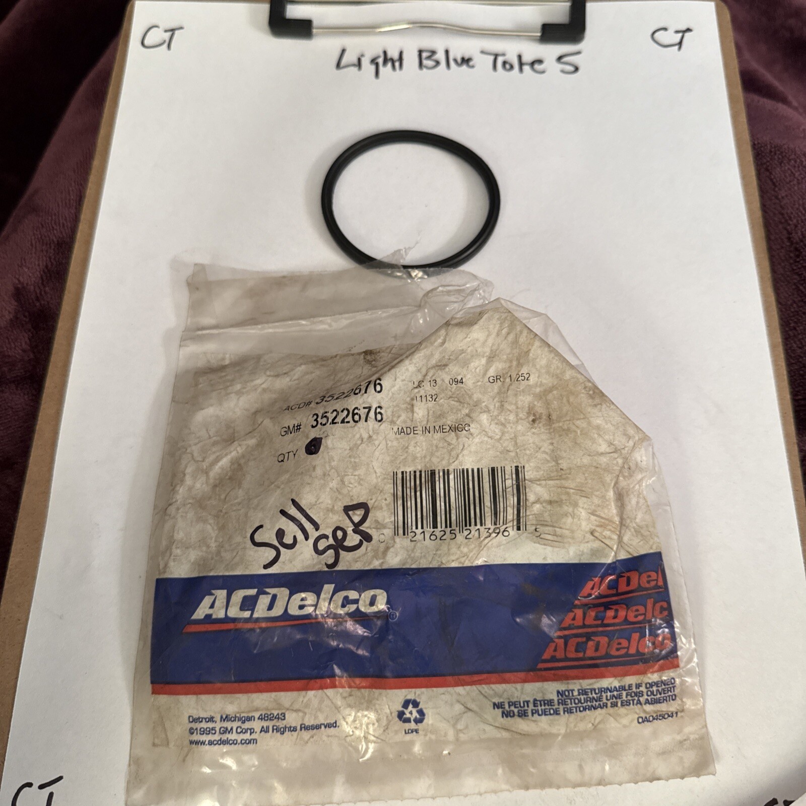 GENUINE GM ACDELCO 3522676 ENGINE THERMOSTAT SEAL GASKETS LOT OF 1