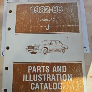 GM 1982-1988 Cadillac J Parts and Illustration Catalog