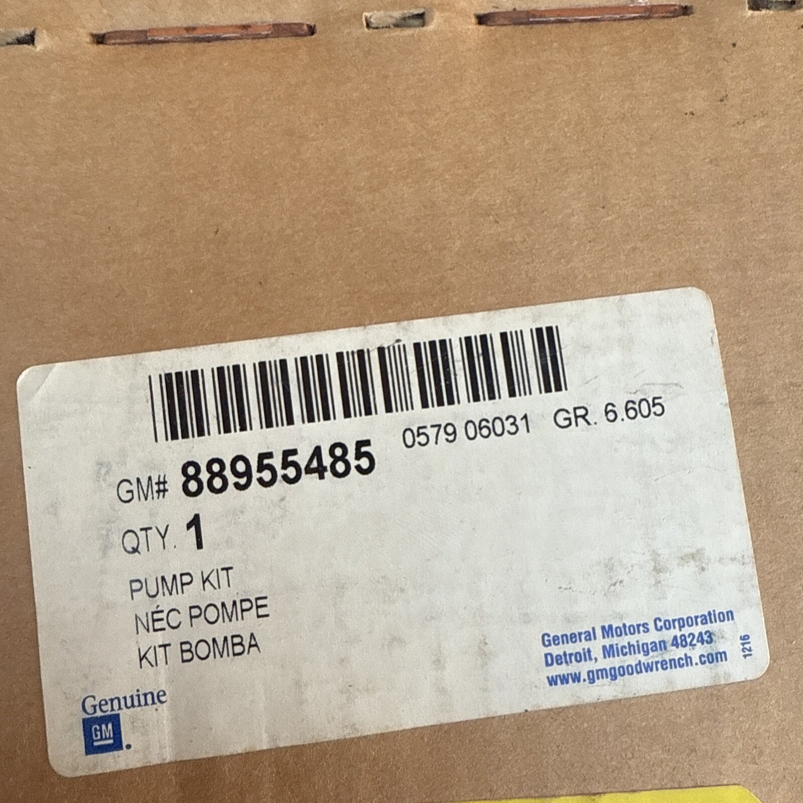 GM 88955485 Pump Kit,P/S Genuine OEM NOS - Image 4