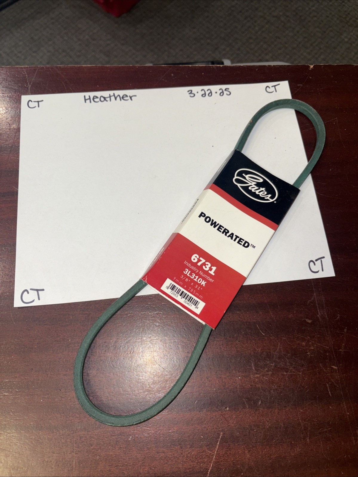 Gates 6731 (3L310K) PoweRated ® Accessory Drive Belt BELTS OEM - Image 3