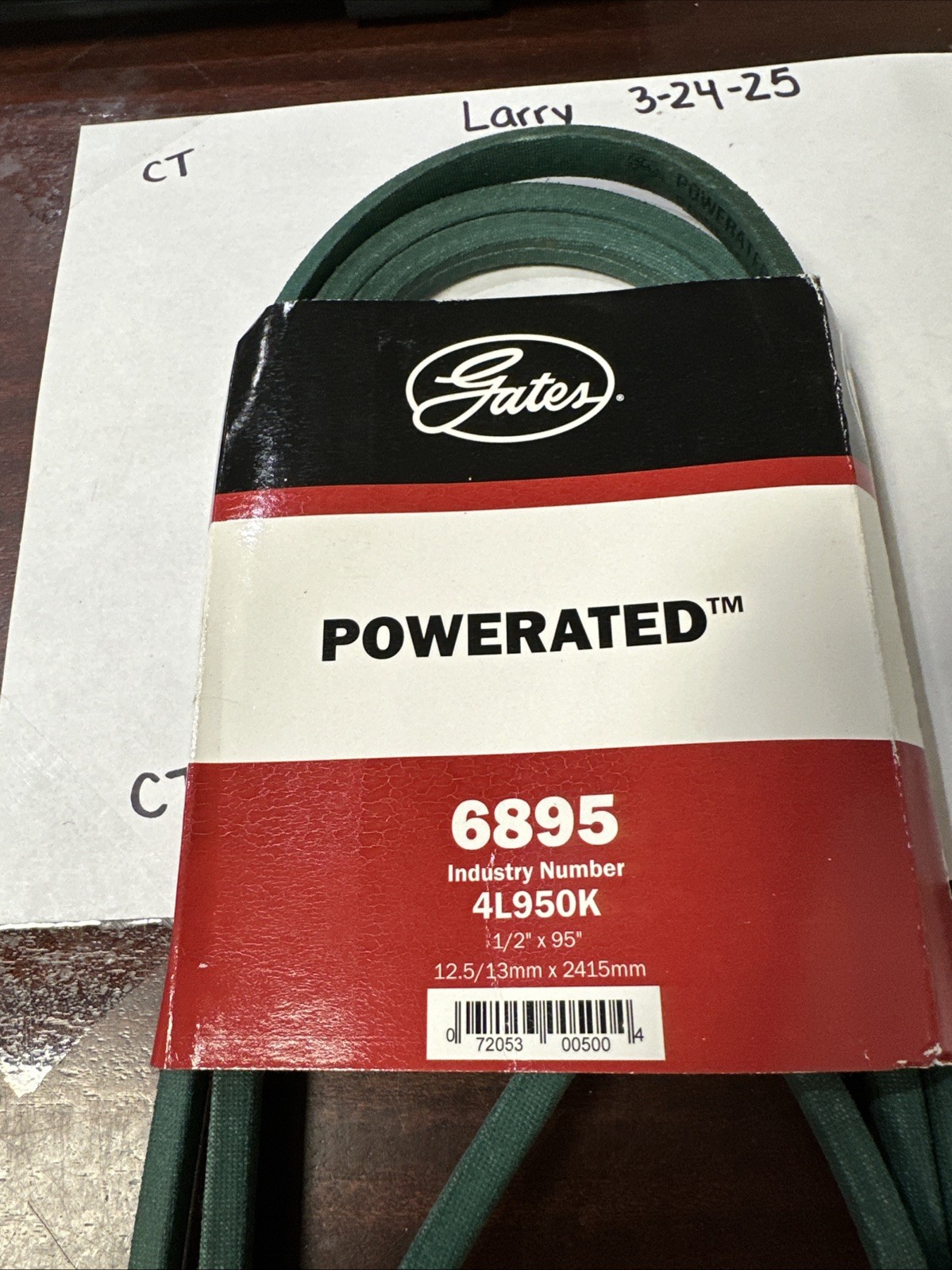 Gates 6895 PoweRated FHP Medium Horse-Power V-Belt NEW