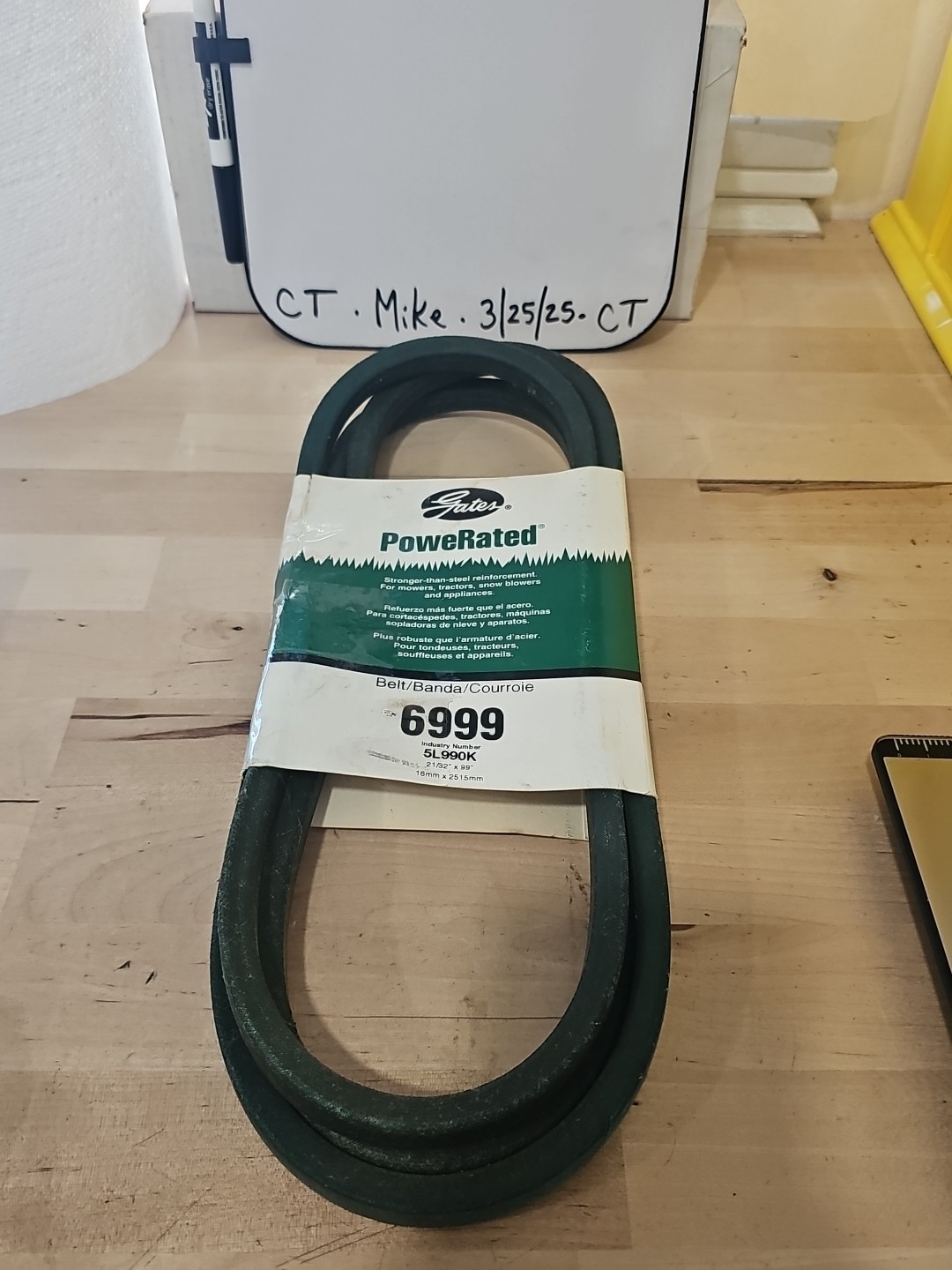 Gates 6999 PoweRated FHP Medium Horse-Power V-Belt. NOS
