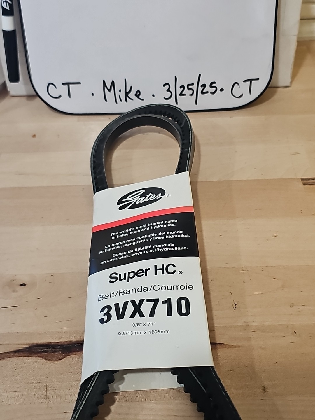 Gates Super HC Narrow Section Molded Notch V-Belt 3VX710 - Image 3