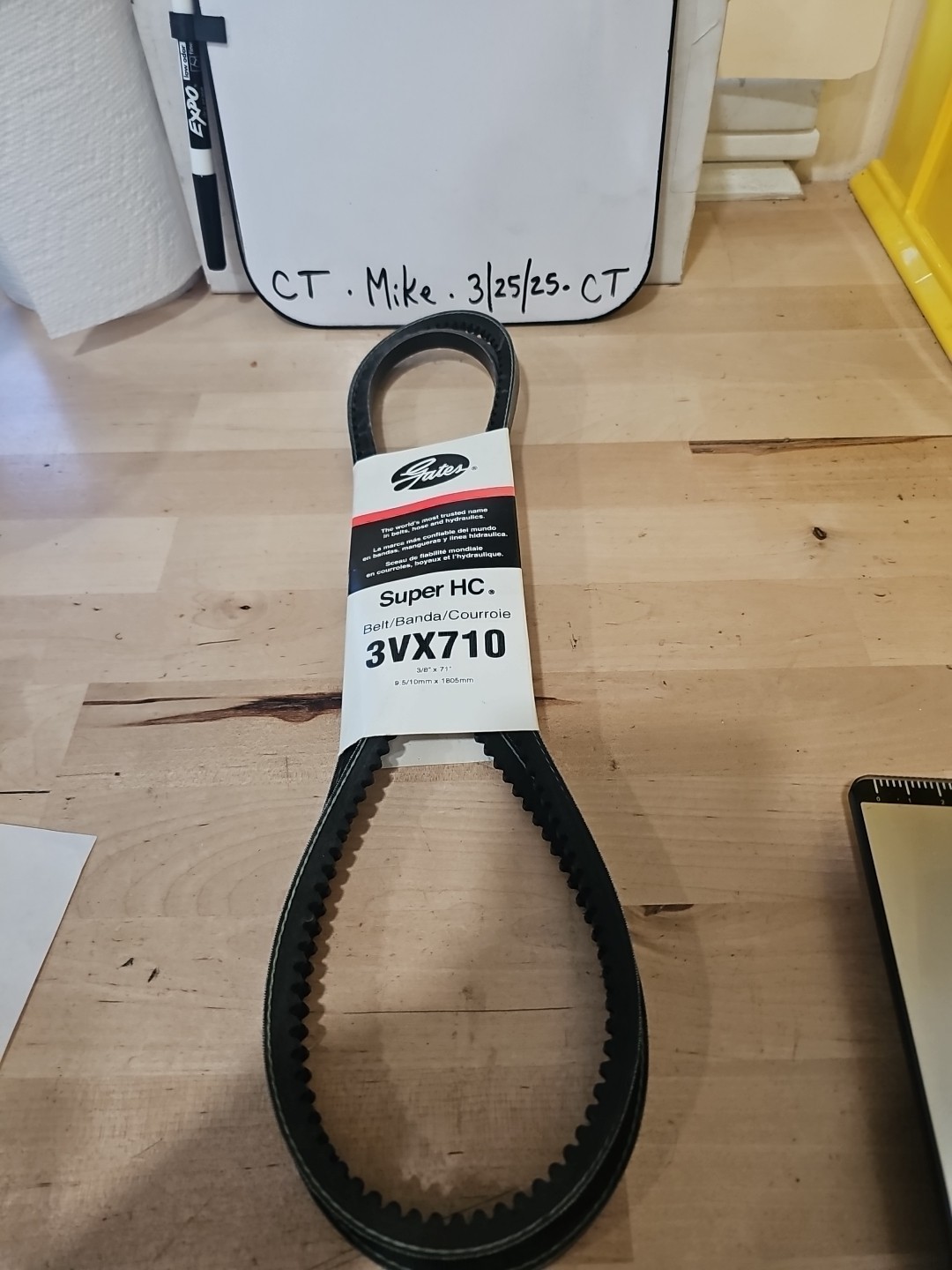 Gates Super HC Narrow Section Molded Notch V-Belt 3VX710