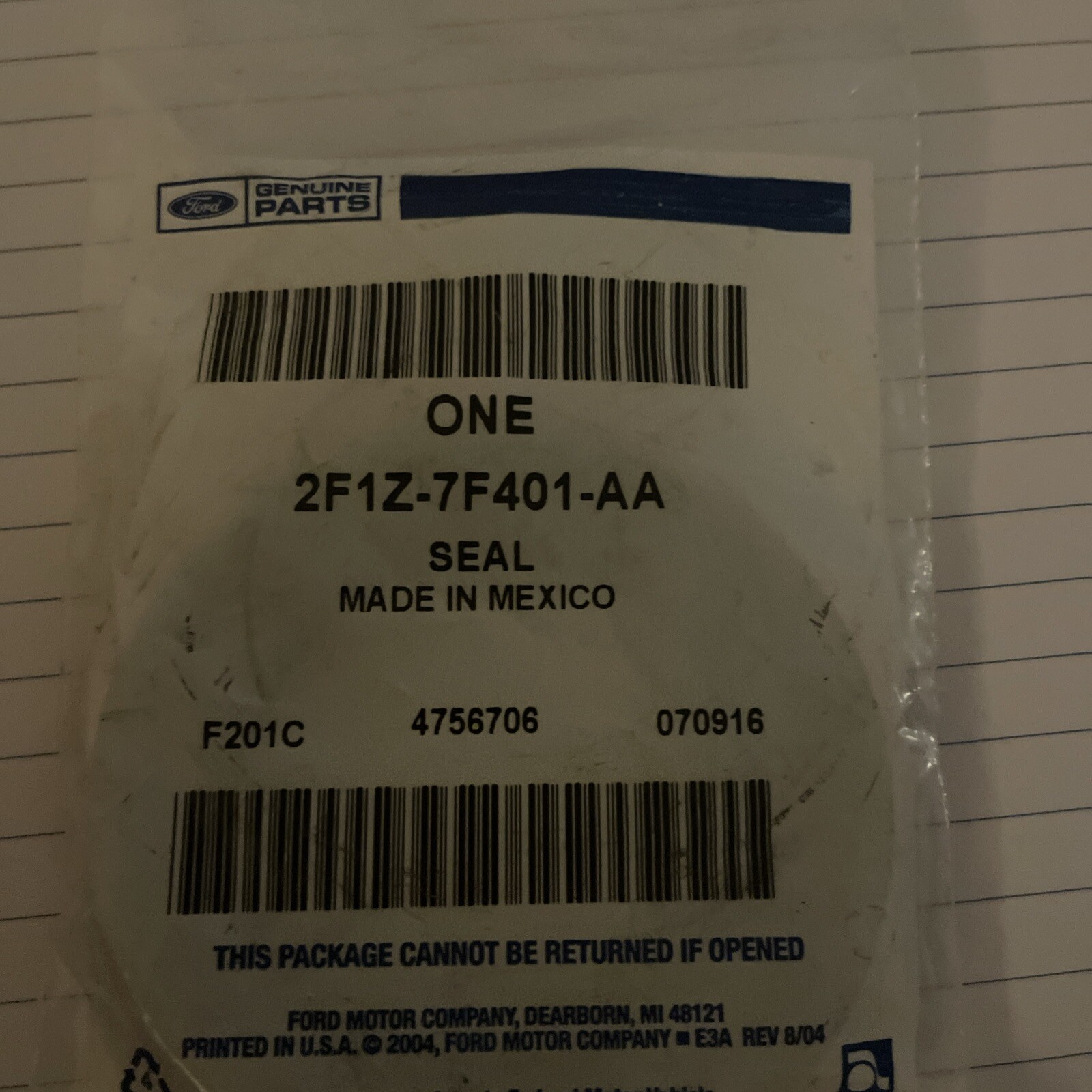 Genuine Ford Converter Seal 2F1Z-7F401-AA - Image 3