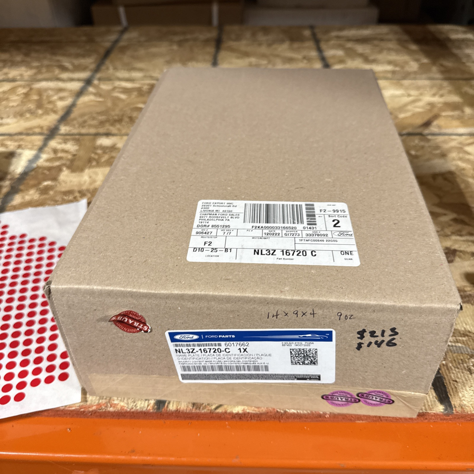 Genuine Ford Nameplate NL3Z-16720-C - Image 3