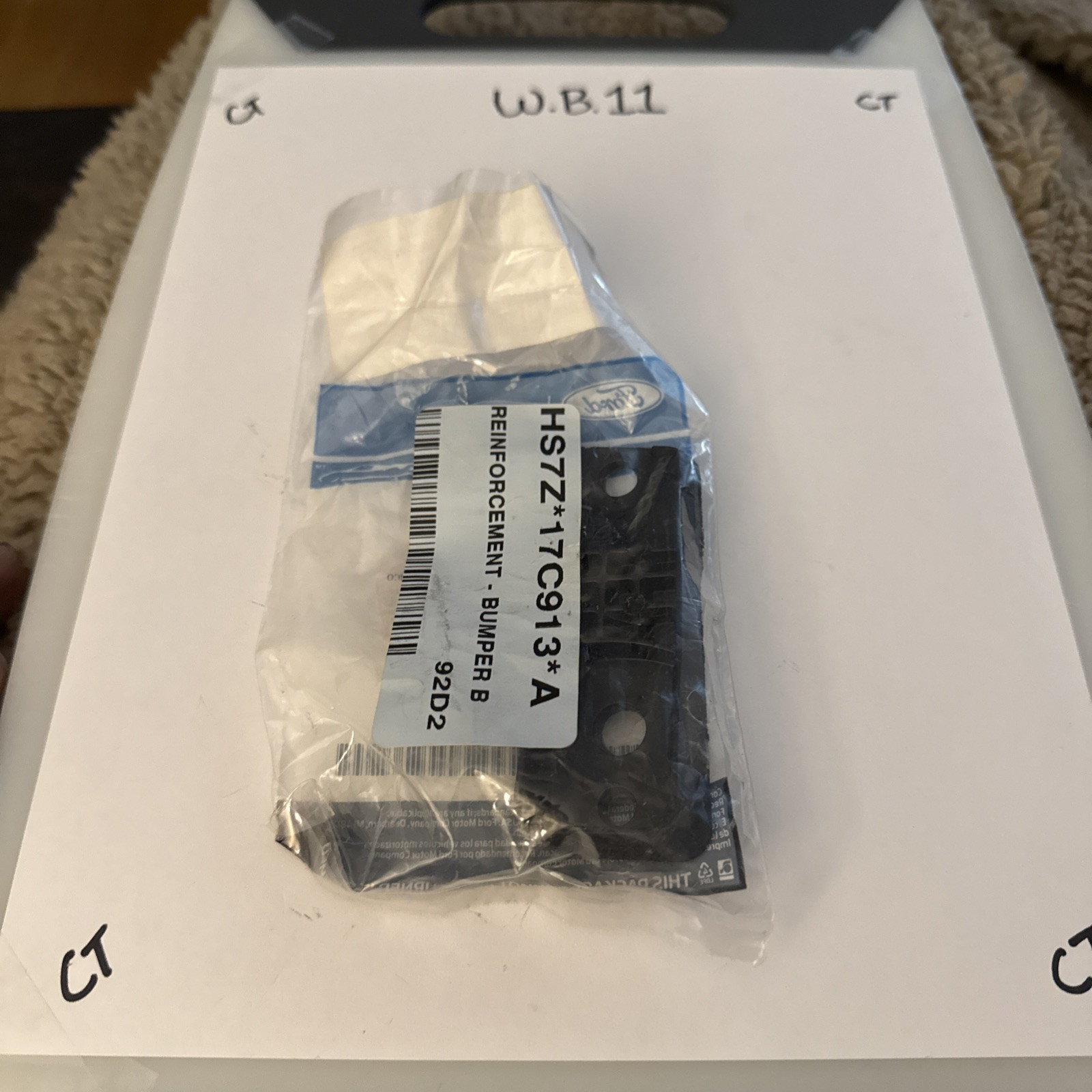 Genuine Ford OE Reinforcement - Bumper Bar Bra HS7Z-17C913-A - Image 4