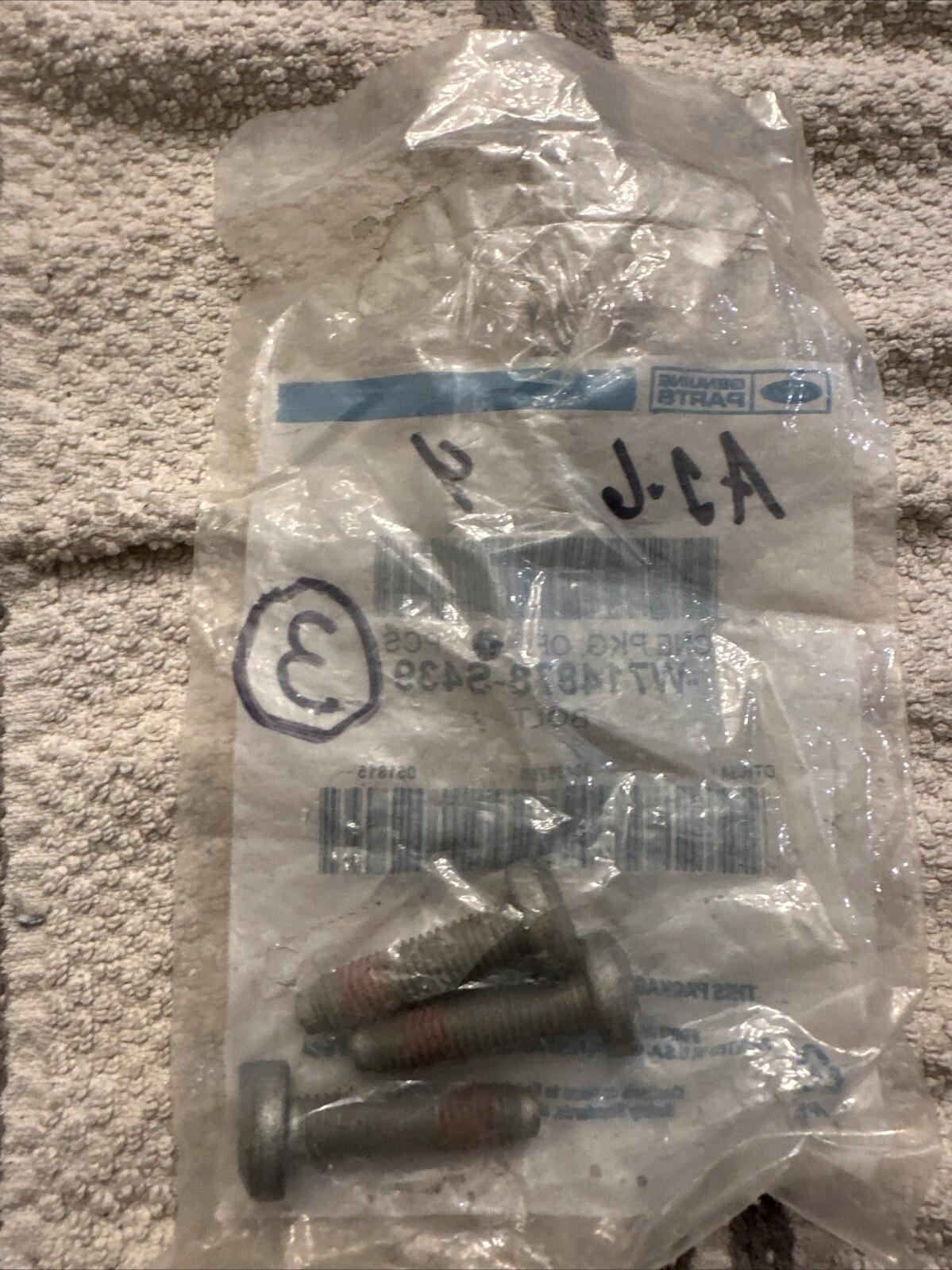 Genuine Ford Steering Column Lower Bolt W714878-S439 (3pk) - Image 3