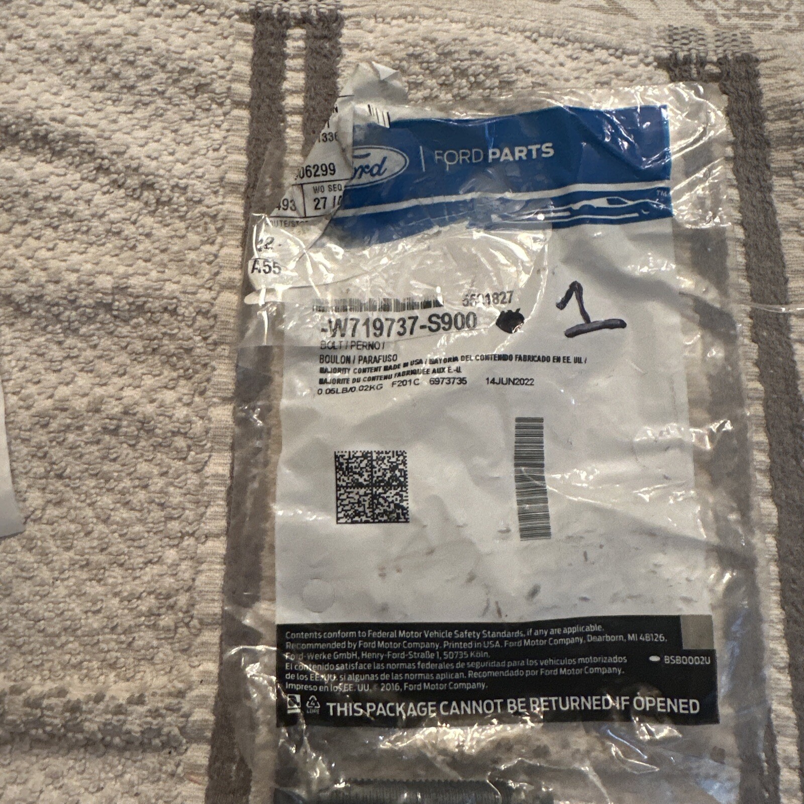 Genuine Ford Turbocharger Bolt ***SOLD INDIVIDUALLY*** W719737-S900