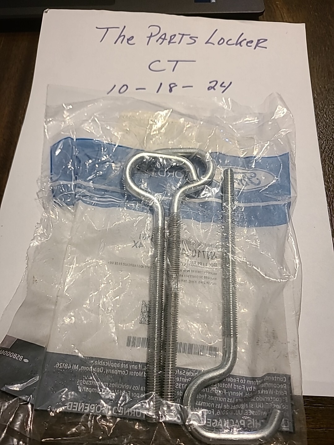 Genuine Ford W710349-S437 Tool bag Two Bolts (2) - Image 3