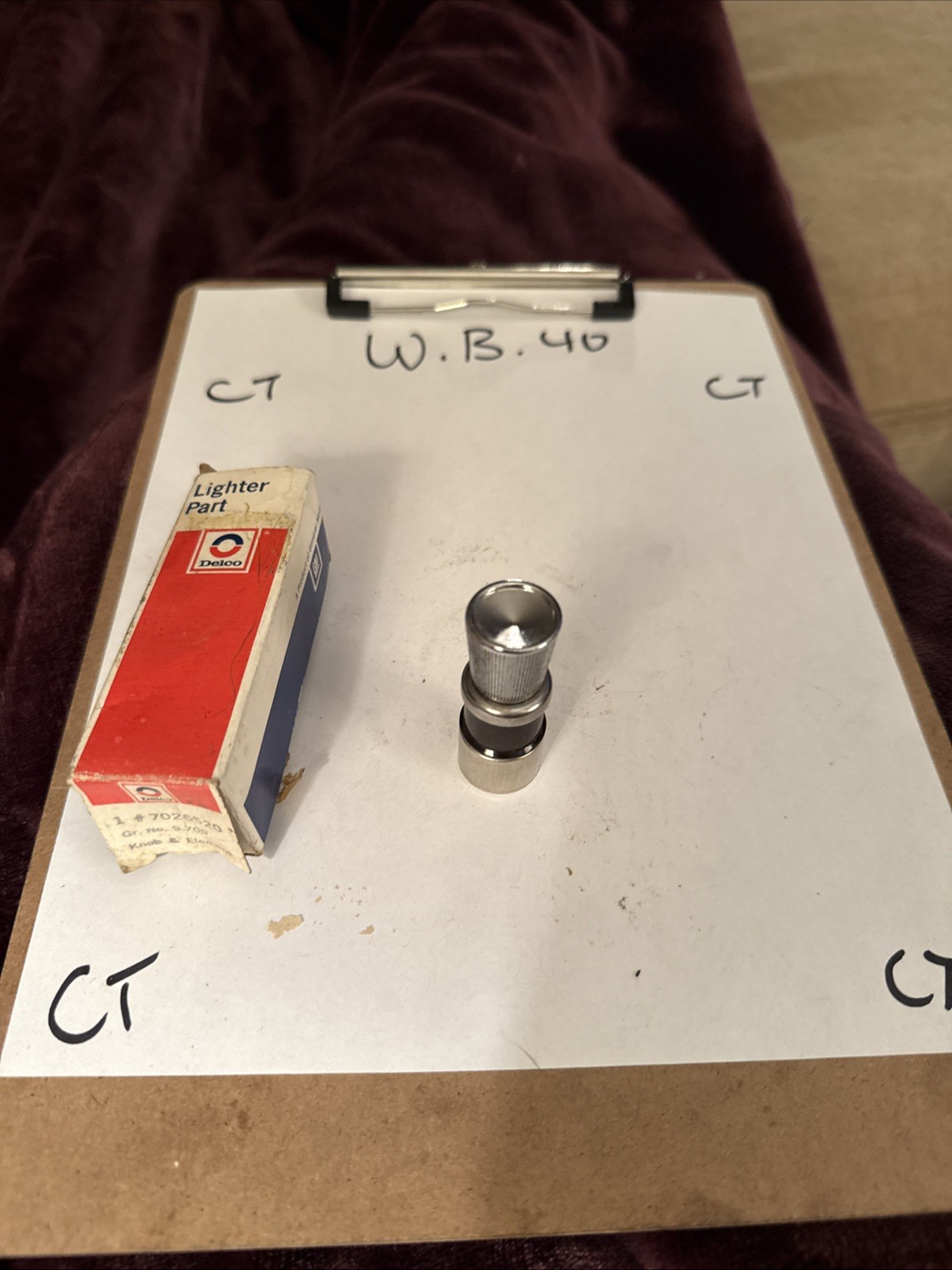 Genuine GM NOS 1958-63 Corvette Lighter Knob 7026520 Nos OEM.