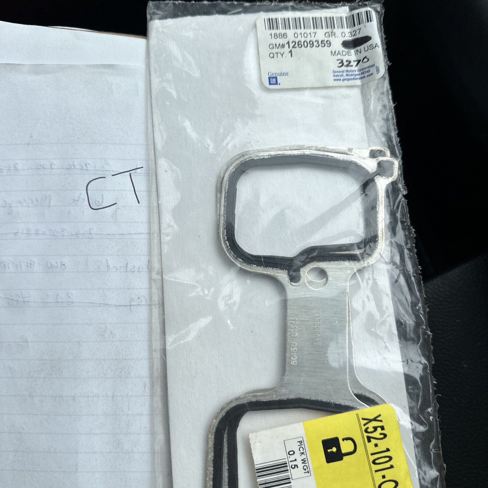 Genuine GM Upper Engine Intake Manifold Gasket Kit 12609359