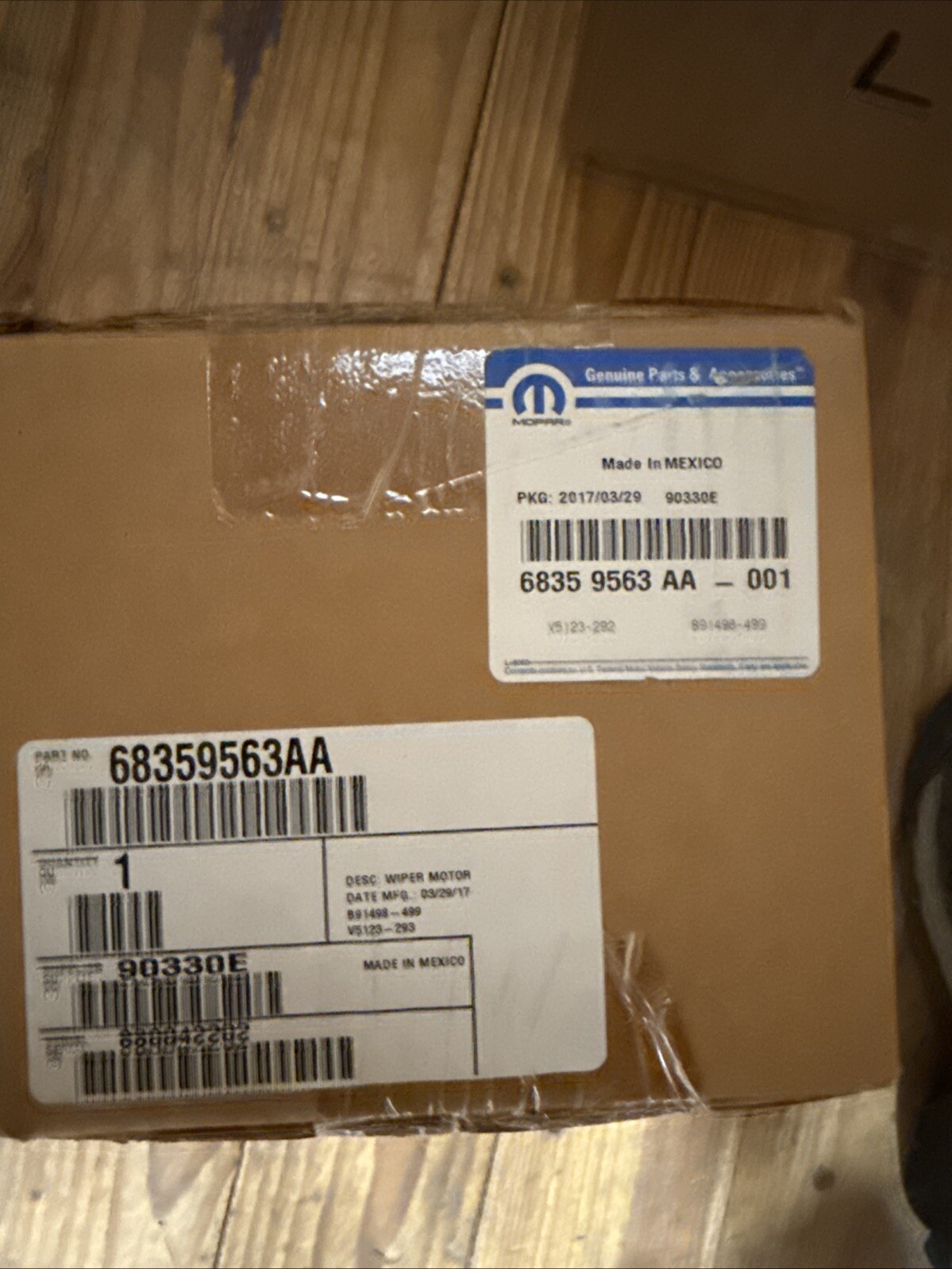 Genuine Mopar Windshield Wiper Motor 68359563AA