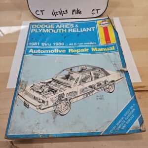 Haynes 723 Dodge Aries Plymouth Reliant K-Car 1981-1989 Automotive Repair Manual