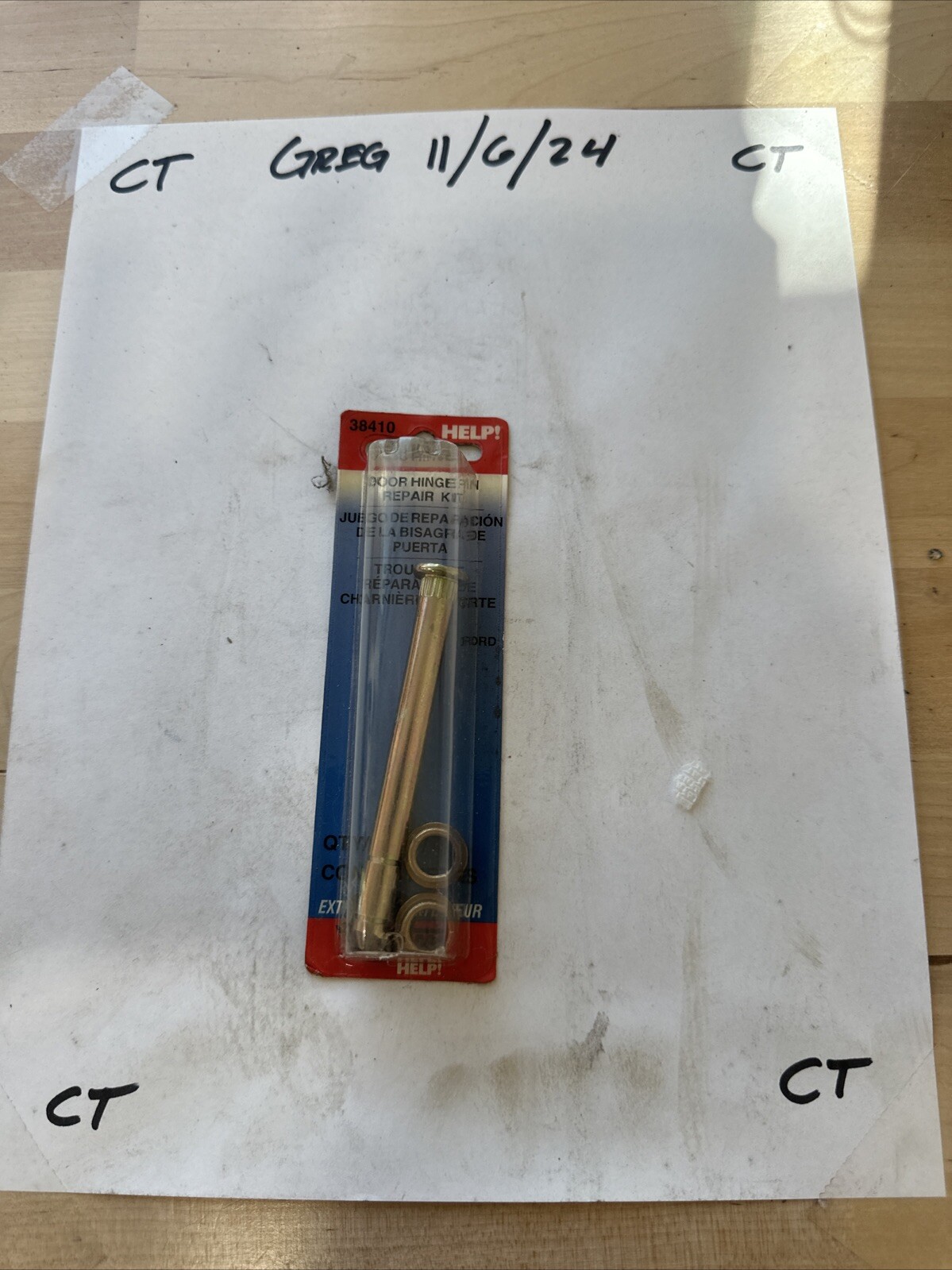 Help Door Hinge Pin Repair Kit 38410