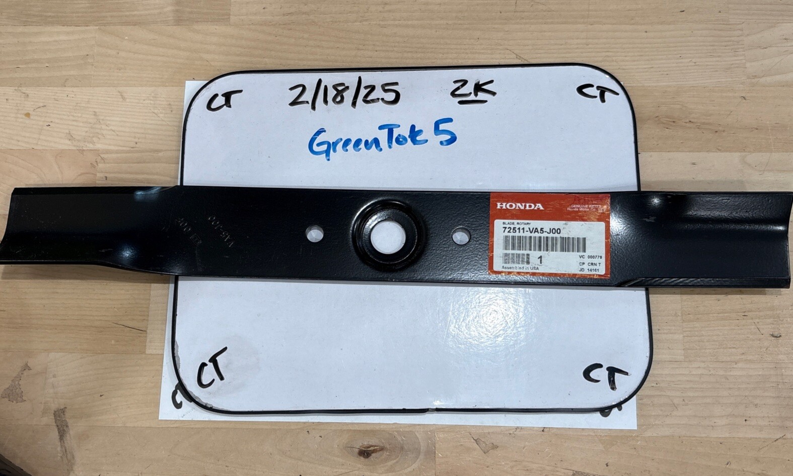 Honda Rotary Blade Part #72511-VA5-J00