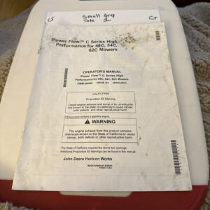 JOHN DEERE OPERATOR SERVICE MANUAL POWER FLOW C SERIES OMM158896