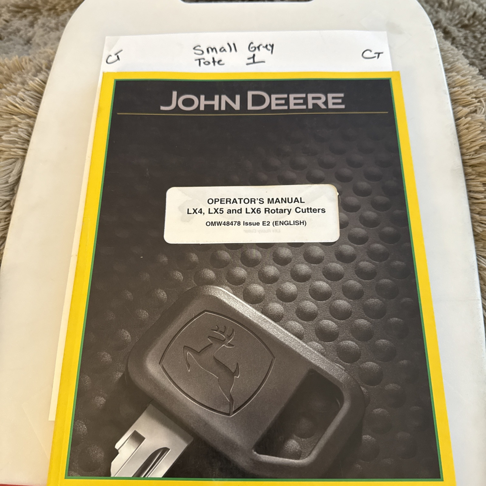John Deere LX4 LX5 LX6 Rotary Cutters Owners Manual OMW48478