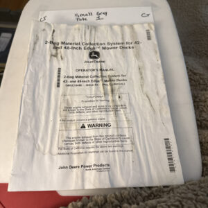 John Deere Omuc18486 Operators Manual 2 Bag Material Collection System Edge Deck