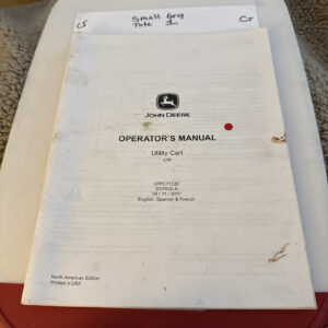 John Deere Utility Cart 17p Lppct17JD Operators Manual