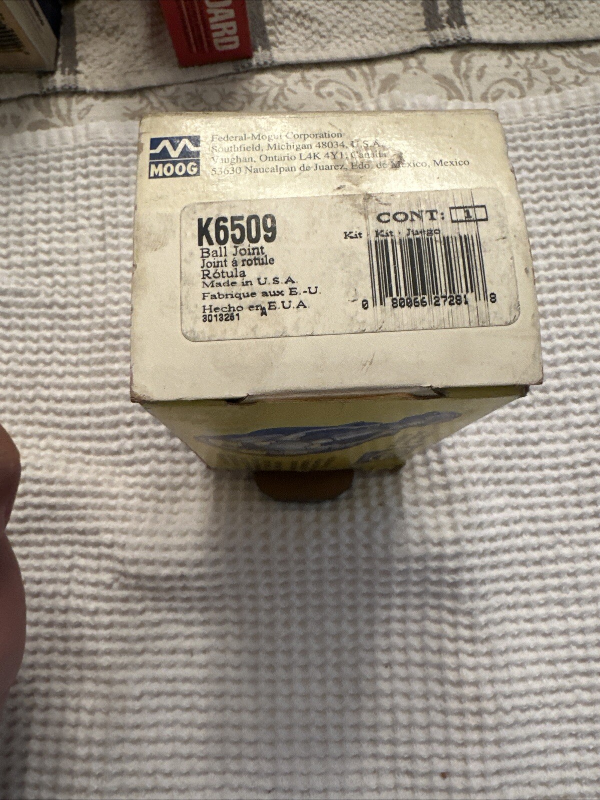 K6509 Moog Automotive Suspension Ball Joint Made In USA K6509 Ball Joint