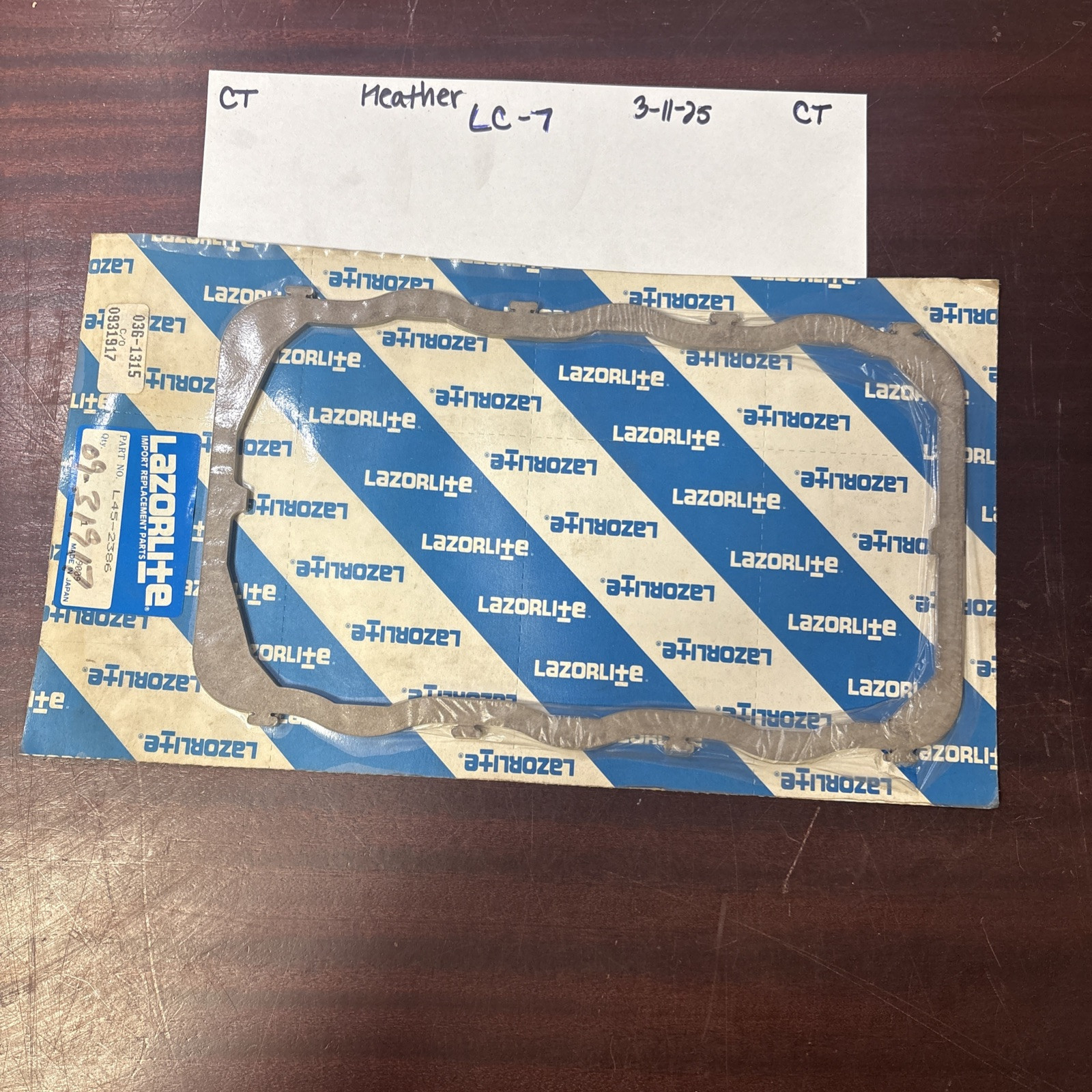 Lazorlite 0931917 L45-2386 Engine Valve Cover Gasket Set VS50292C