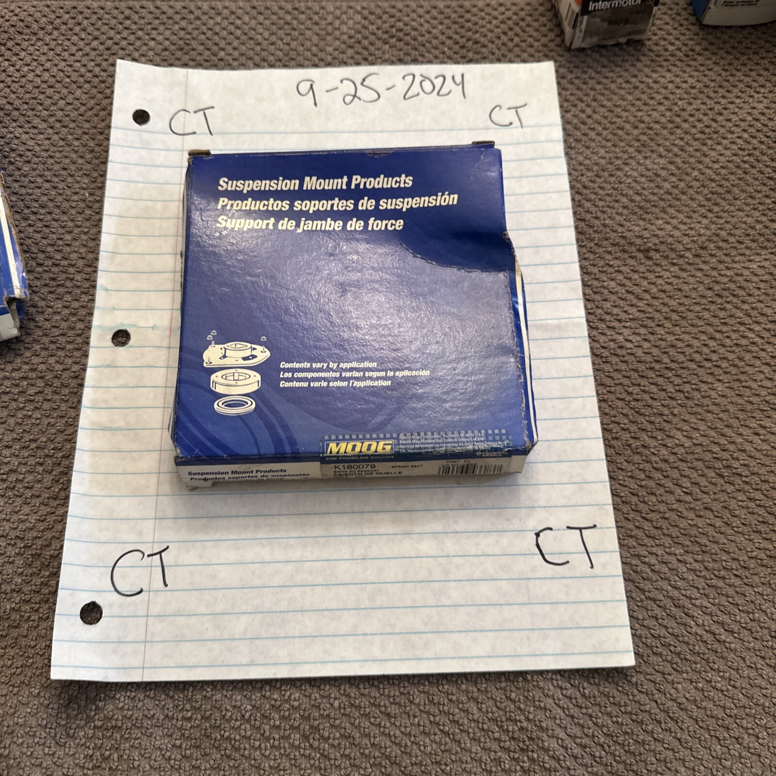 MOOG K160079 Rear Lower Coil Spring Insulator - Image 3