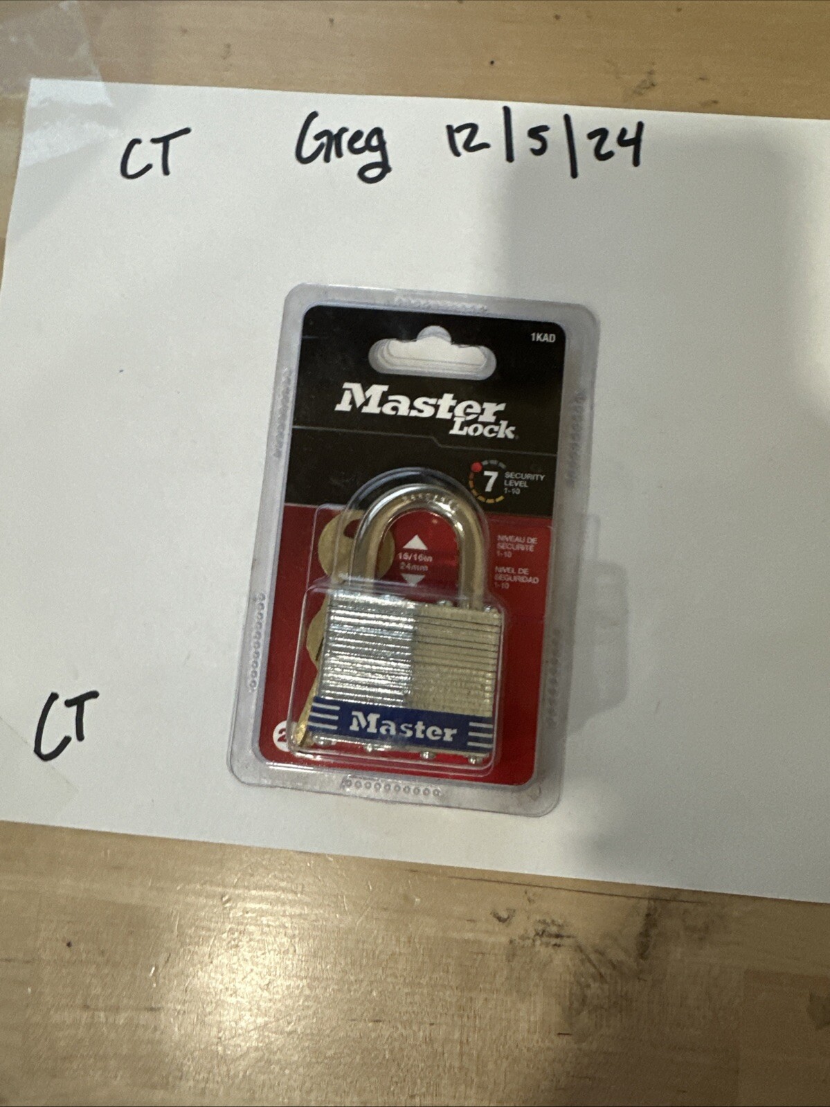 Master Lock 1KAD 15/16" Lock