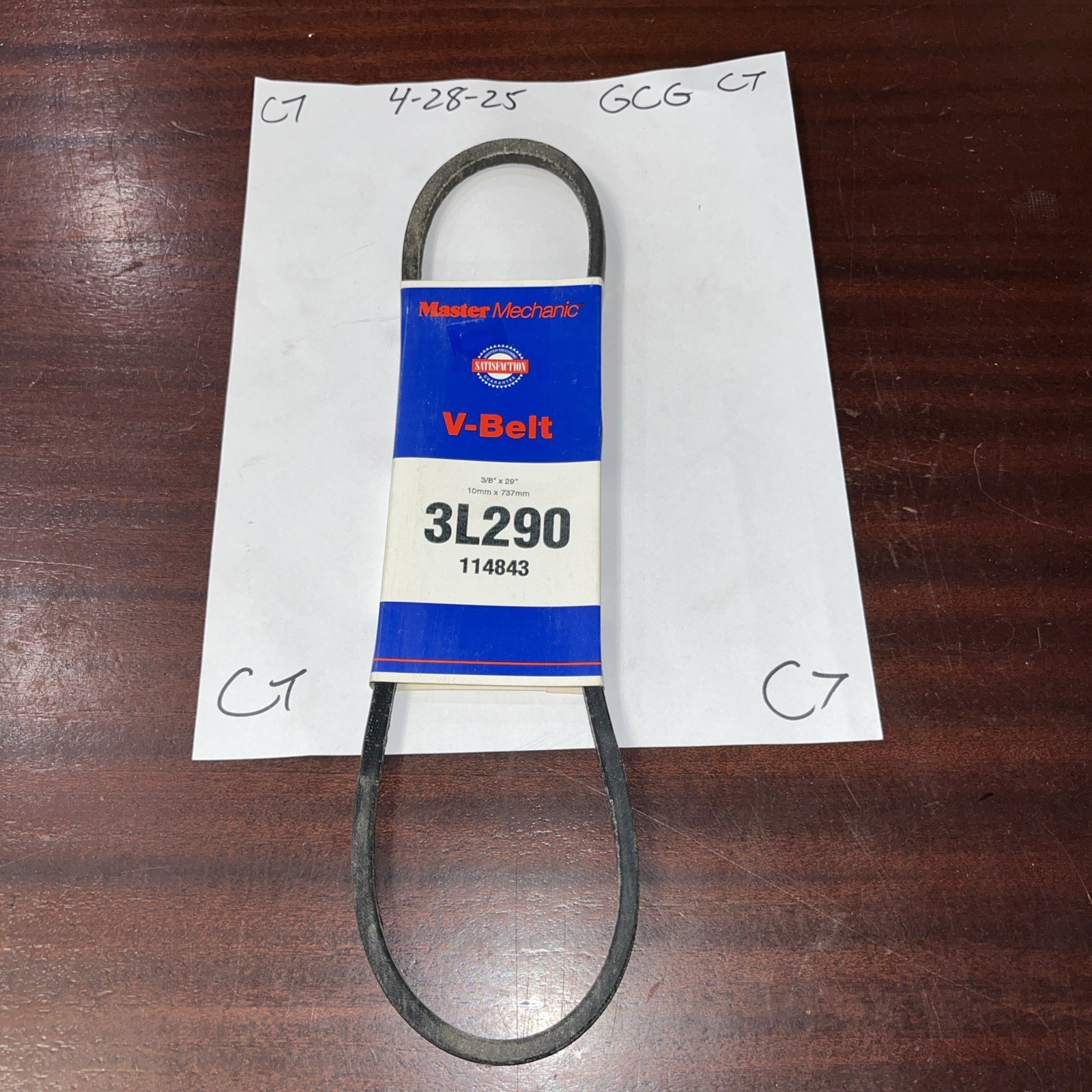 Master Mechanic 3L290 V Belt, 114843