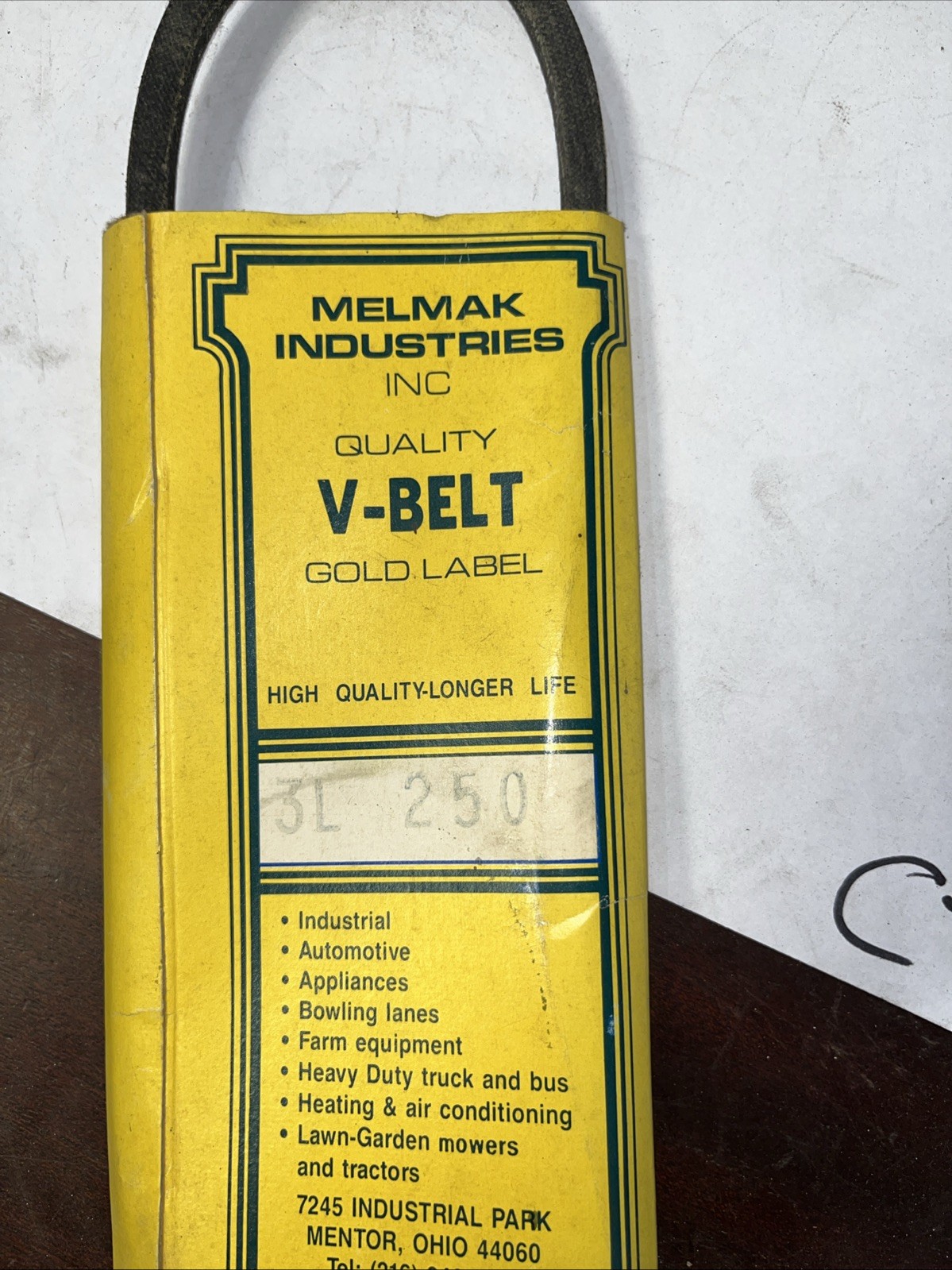 Melmak Industries V Belt 3L250 - Image 3