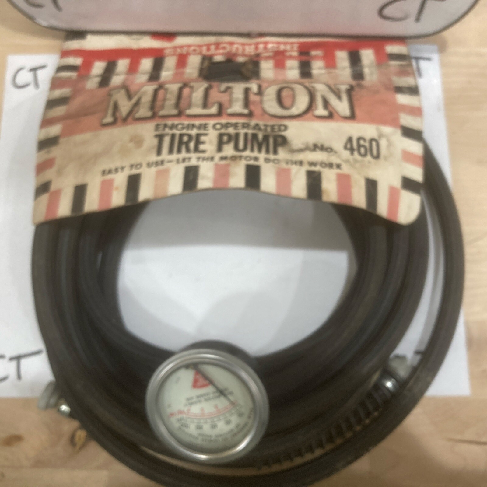 Milton Vintage Engine Operated Tire Pump No.460 (good Condition-age) - Image 4