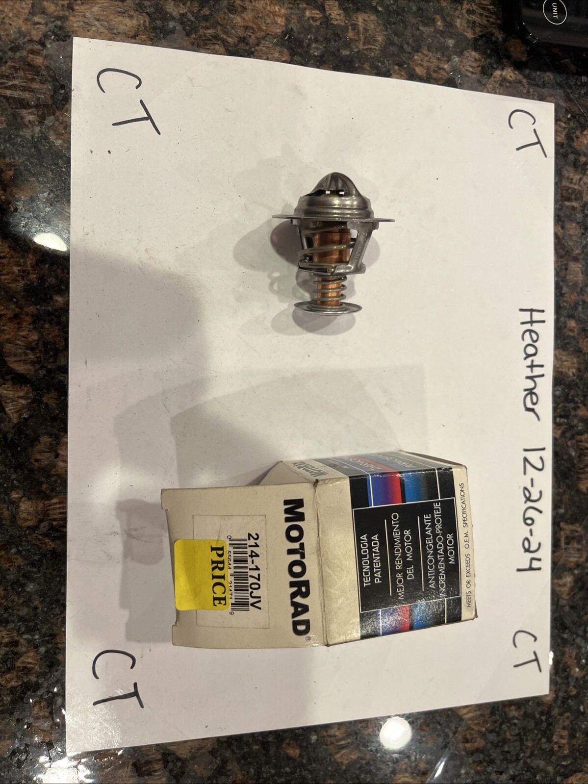 Motorad 214-170JV Engine Coolant Thermostat