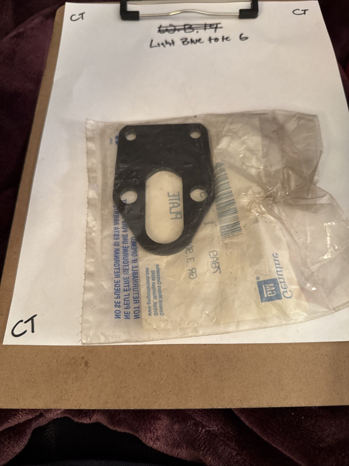 NEW 1955 - 1978 Small Block V8 Fuel Pump Mounting Plate GM NOS 3719599 - Image 3