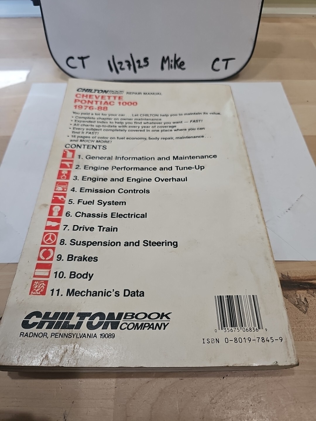 NEW 1976-1988 Chevette Pontiac 1000 Chilton Repair Manual Shop Book Chevy - Image 3