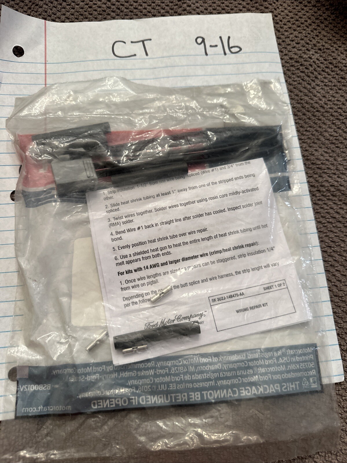 NEW Motorcraft Front Driver Side Window Switch Connector WPT-1260 Ford 11-24 - Image 3