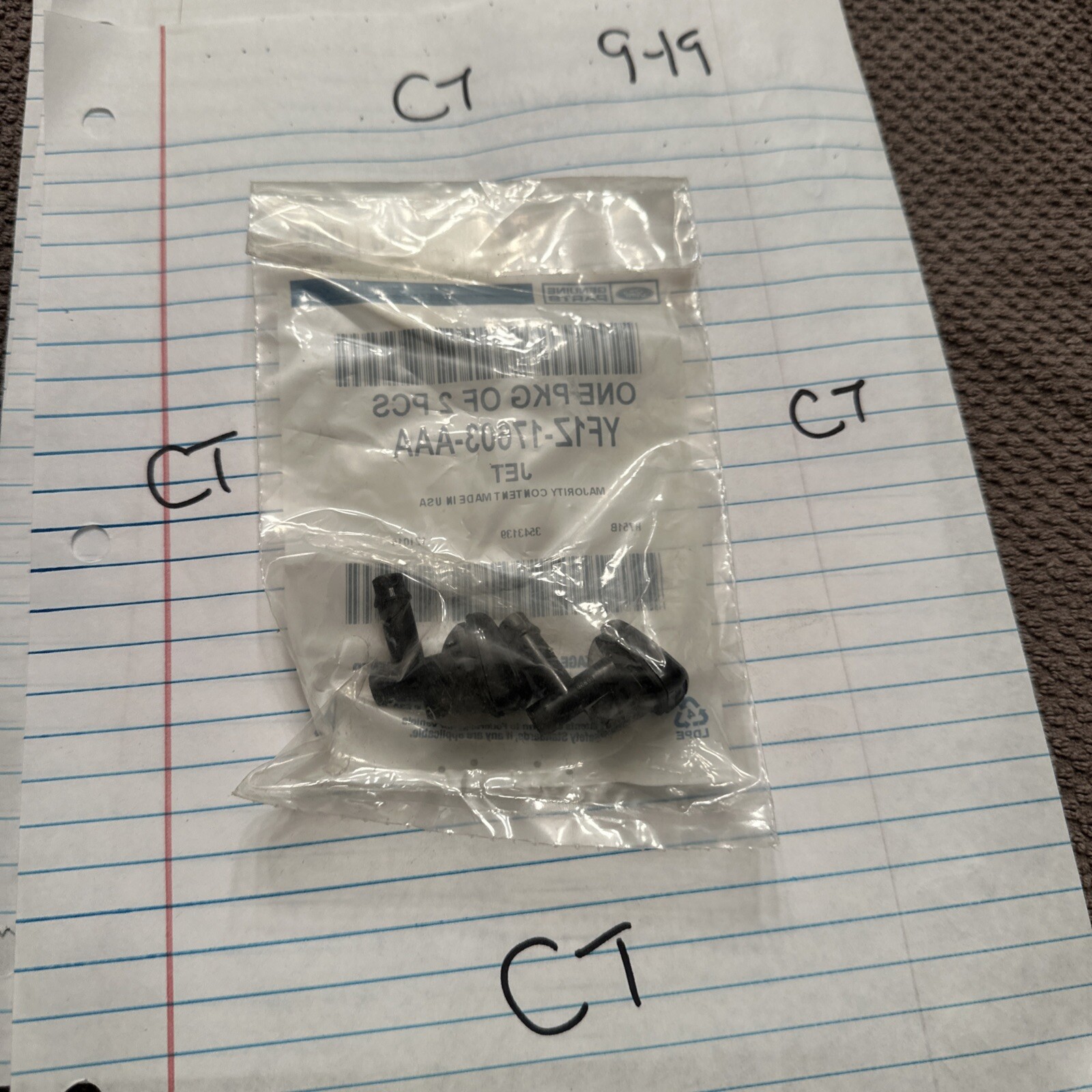 NEW OEM 2000-2007 Ford Taurus Windshield Wiper 2 Water Jet Washer Nozzle PAIR - Image 3