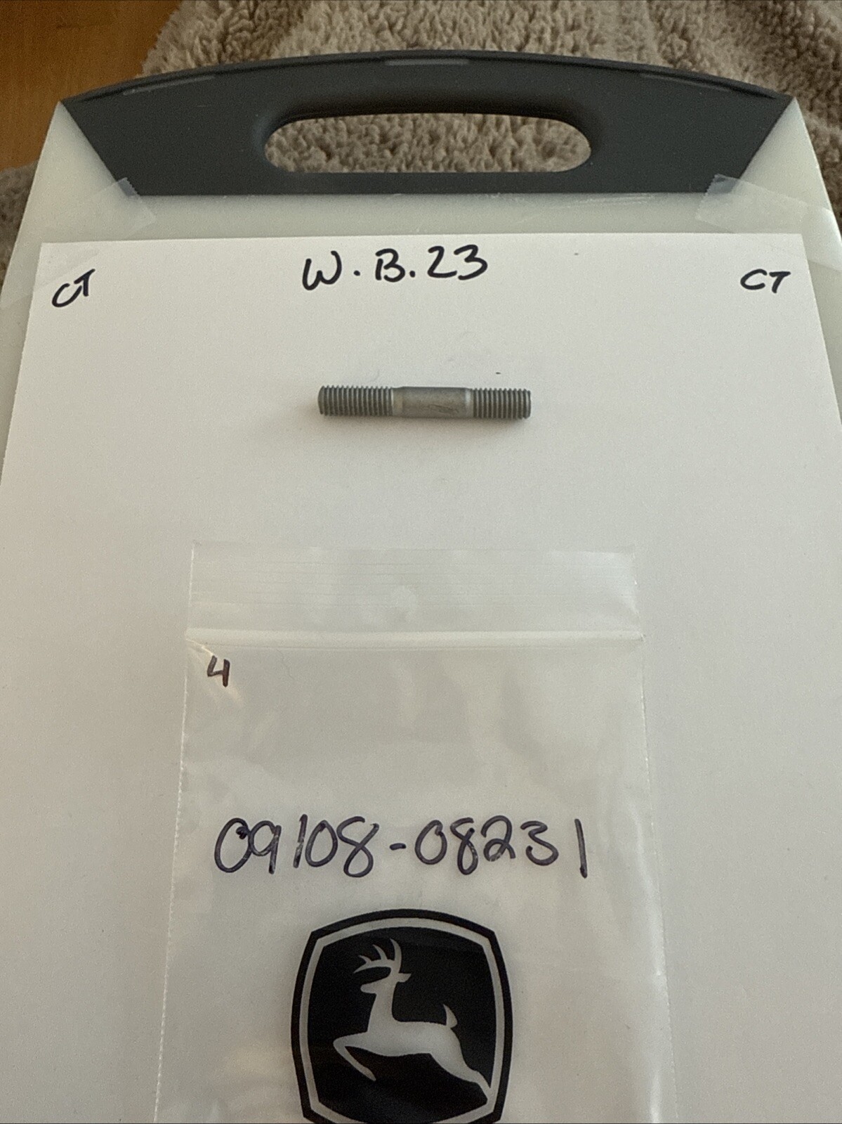 NEW OEM SUZUKI 1986 - 2001 RM80 CYLINDER HEAD STUB BOLT 8X38 09108-08231