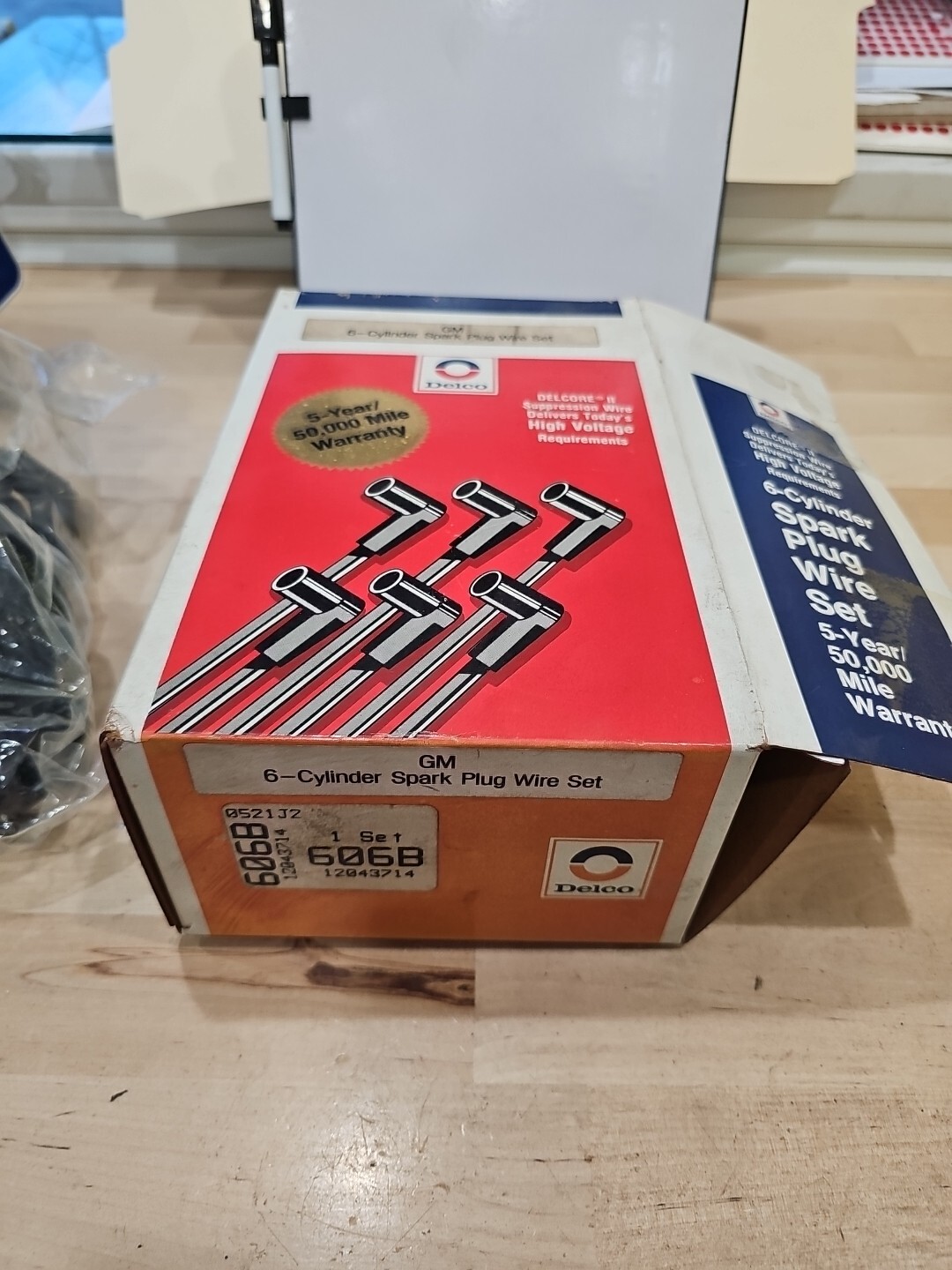 NOS DELCO 606B GMC 292 6 CYL Spark Plug Wire Set New Missing One - Image 4