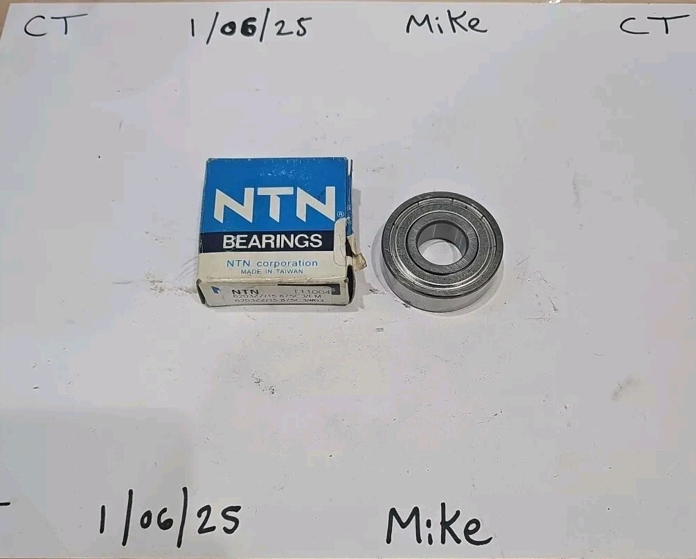 NTN 6203 ZZ C3 DEEP GROOVE BALL BEARING, METAL SHIELDED 17x40x12 mm